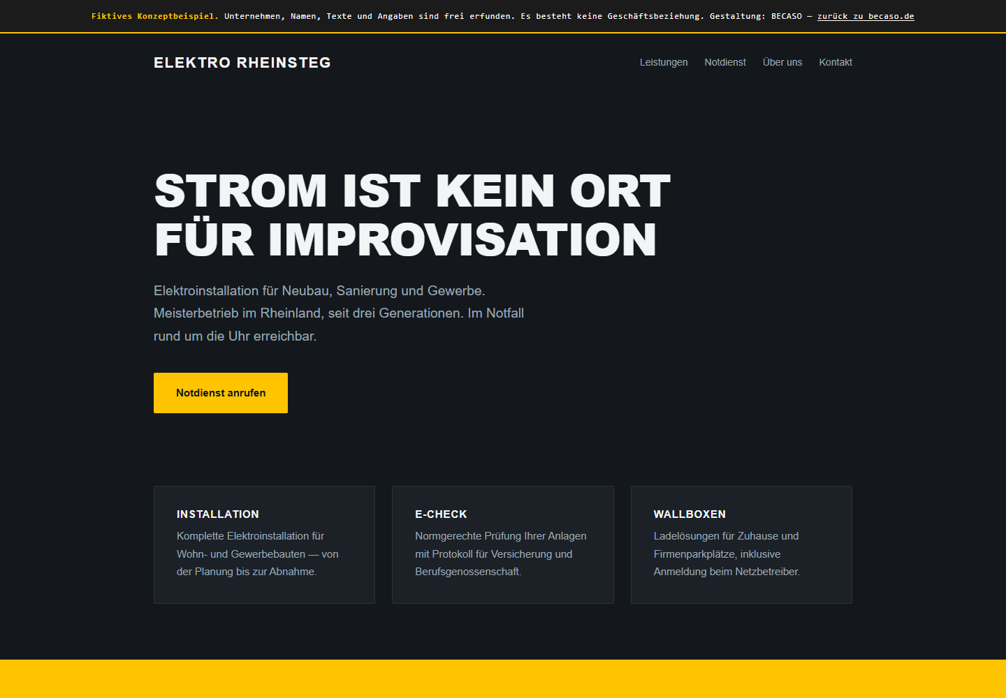 Konzeptstudie eines Elektrobetriebs